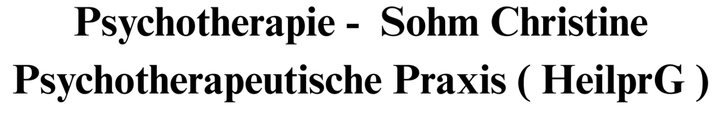 Psychotherapeutische Praxis (HeilprG) Sohm Christine